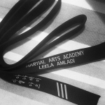 Leela Amladi's 3rd dan black belt.